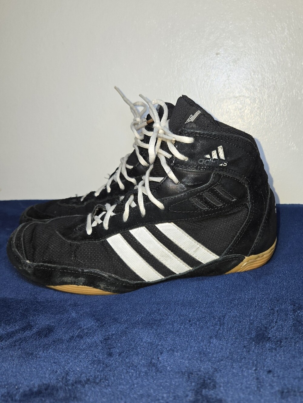 Adidas Pretereo Mens Wrestling Shoes Size 6 Black White Vintage